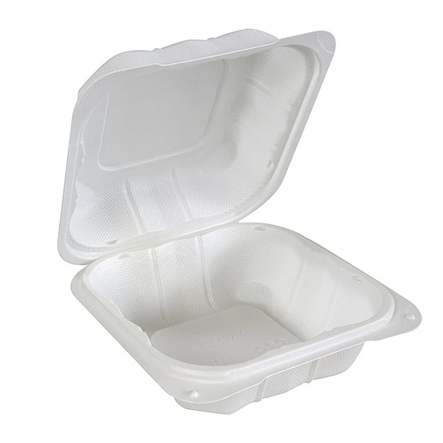 6x6 Inch Hinged To-Go Food Containers FDA Food Grade