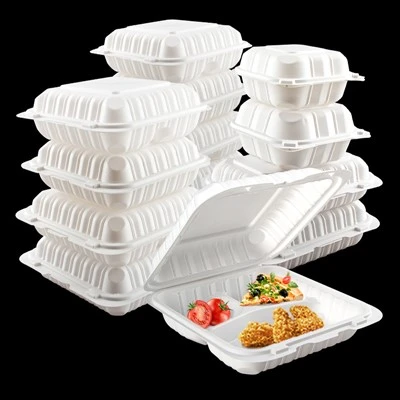 Bela posoda za hrano Bento Box za enkratno uporabo